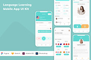 Language Learning Mobile App UI Kit, an UI Kit Template by Betush