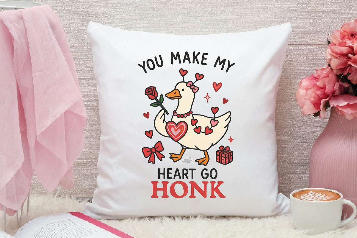 Funny Valentine Goose PNG, Valentine, an Illustration by DreamPrint404 (Photo 5 of 8)