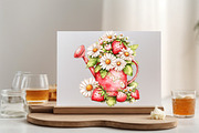Whimsical Spring Strawberry Clipart, an Illustration by SVGArt (Thumbnail 5 of 9)