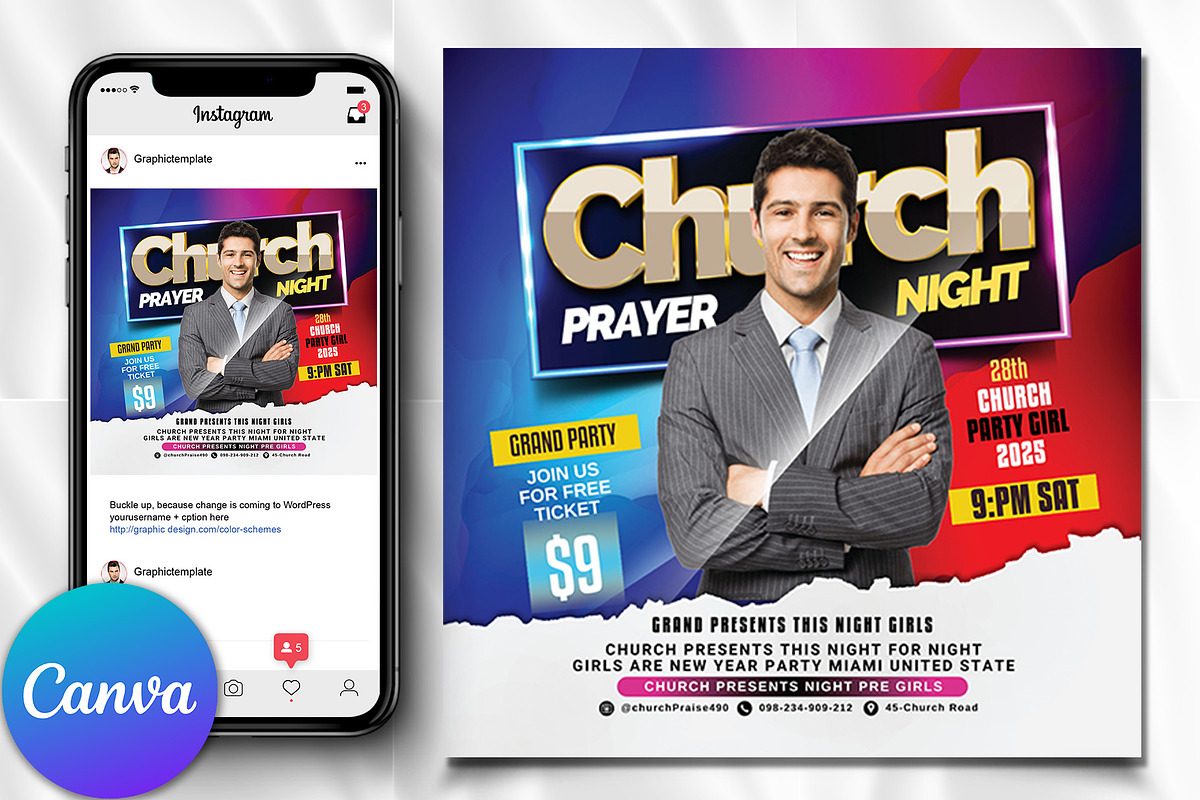 Church Flyer | Canva Flyers, a Social Media Template by Business Flyers (Photo 1 of 2)