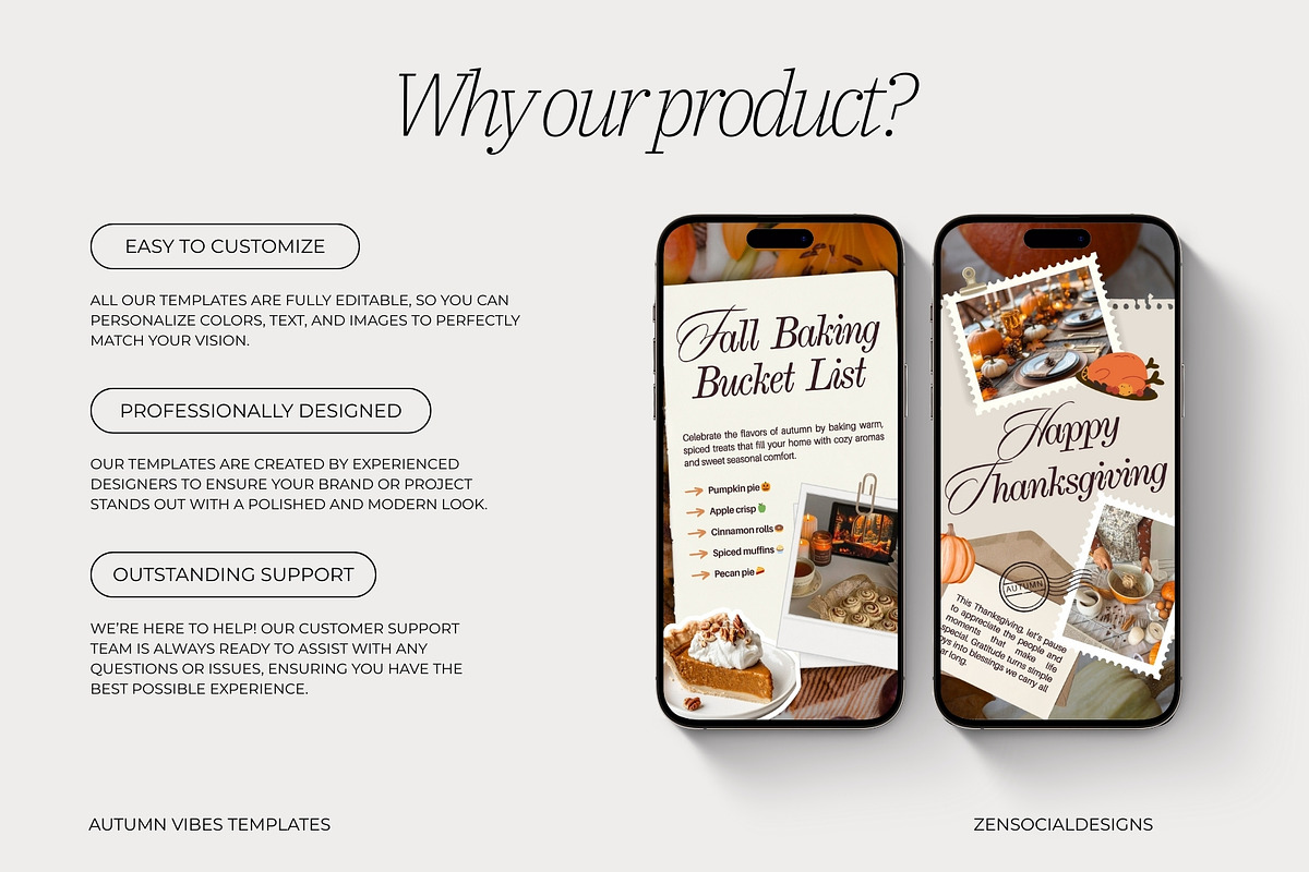 Autumn Vibes Instagram Templates preview 5