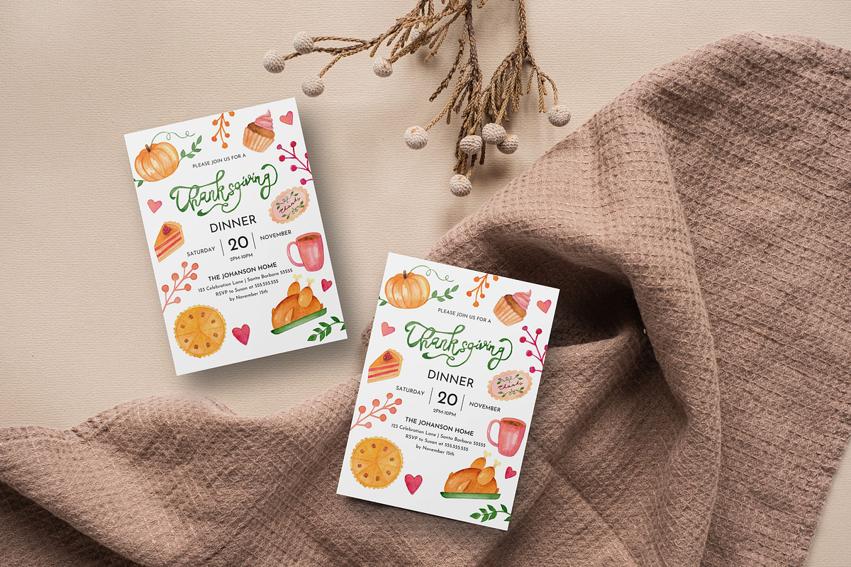 Editable Thanksgiving Invitation, an Invitation Template by ForeverPrint (Photo 3 of 8)
