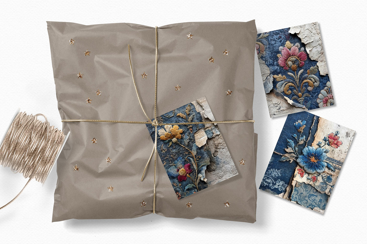 Indigo Tapestry Florals, a Decorative Illustration by rileyBgraphics (Photo 5 of 6)