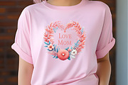 Cute Coral Mother's Day Clipart, a Seasonal Illustration by RobertsArt (Thumbnail 6 of 7)