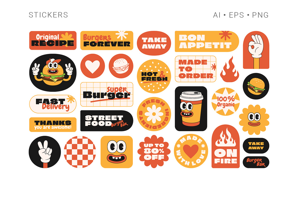 Super Burger Collection, a Background Graphic by Martyshova (Photo 2 of 22)