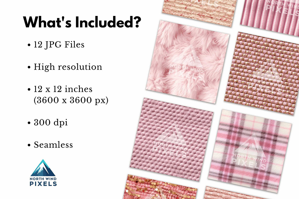 12 Oh So Chic Fabrics Digital Papers, a Pattern Graphic by NorthWindPixels (Photo 3 of 4)