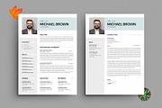 Modern Resume CV Template Letter, a Resume Template by PixelStudio (Thumbnail 1 of 7)