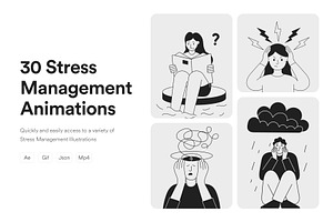 Animated Stress Management, a Healthcare Illustration by Vectors Market