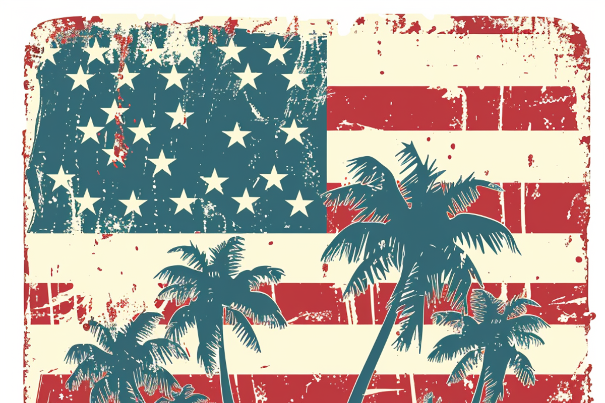 Retro American Flag, a Background Graphic by Printable Treasure (Photo 3 of 3)