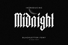Midnight Blackletter Display Font