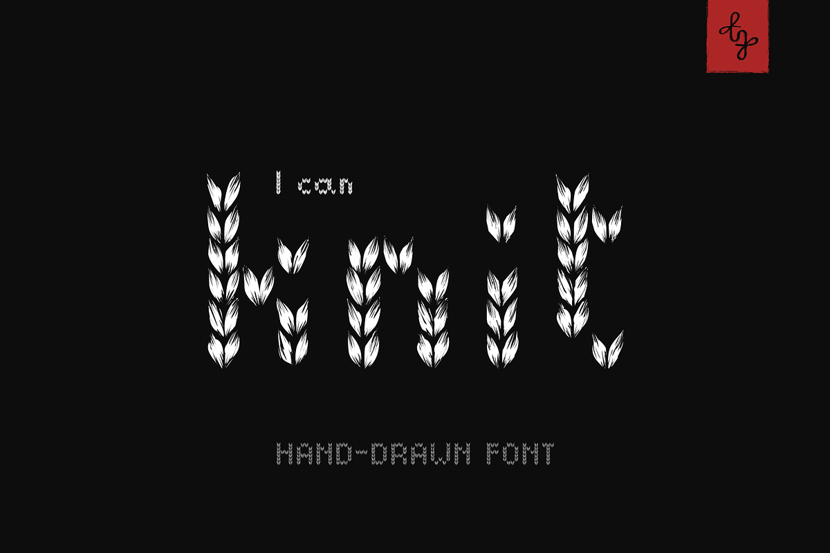 I Can Knit | hand-drawn font