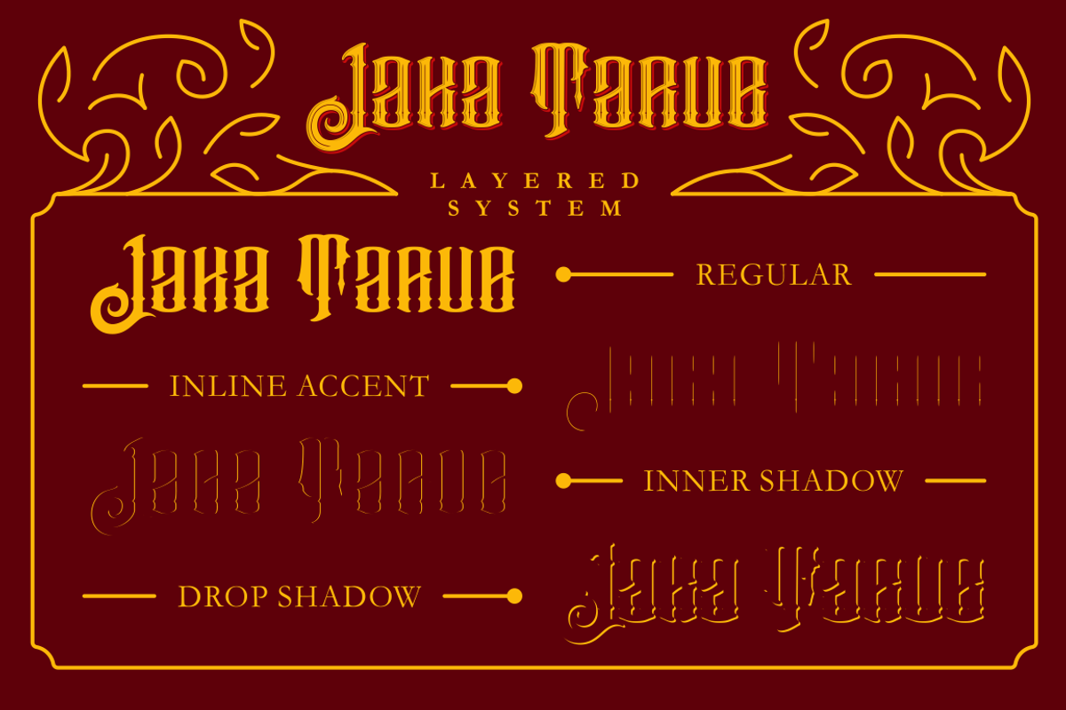 Barakah Layered Typeface + Extras preview 8