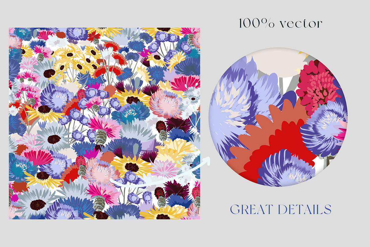 Summer is bright vector set patterns, a Pattern Graphic by FleurArt (Photo 5 of 11)