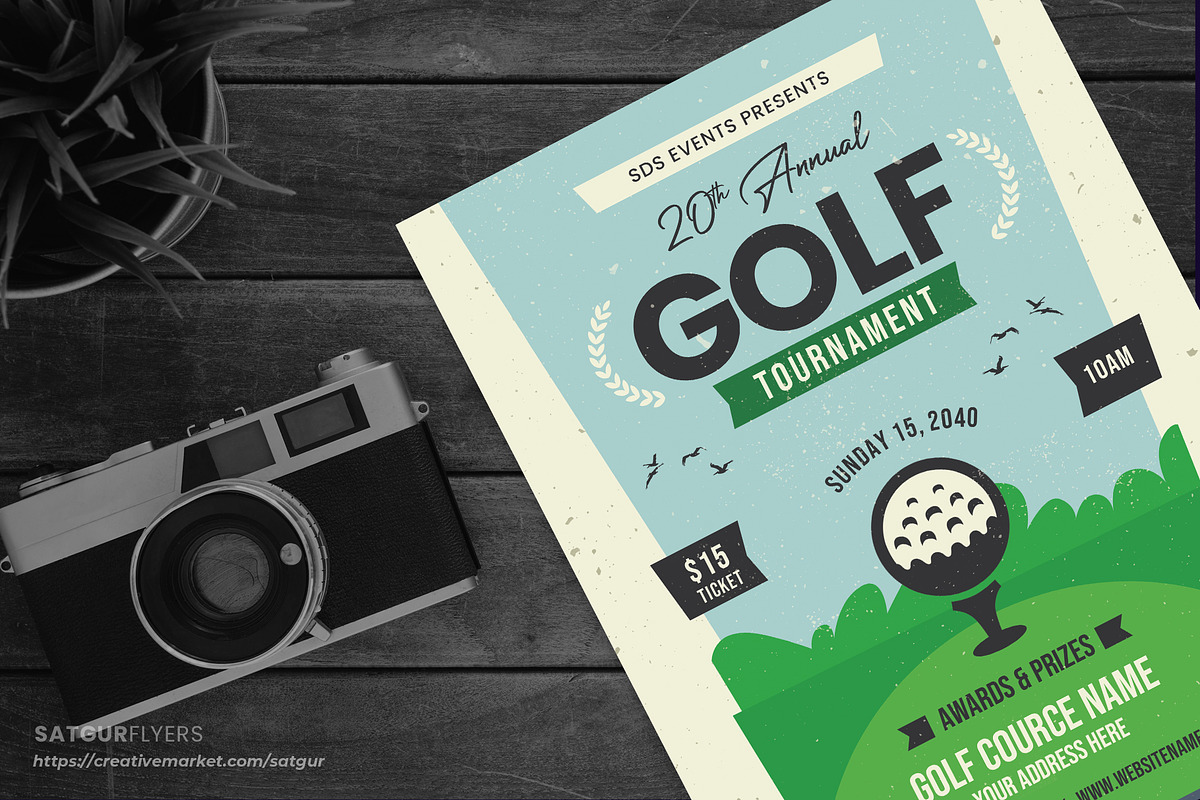 Golf Flyer Template, a Flyer Template by Satgur Graphic Design (Photo 3 of 5)