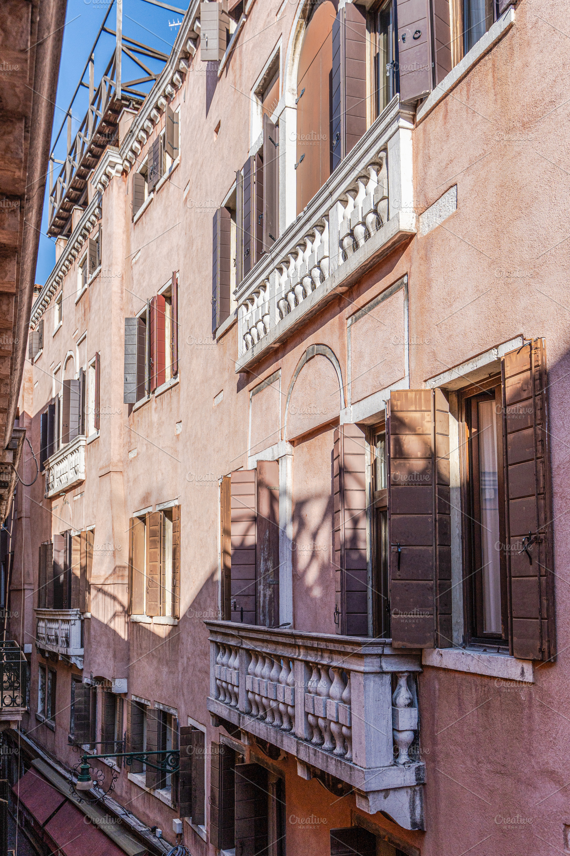 Beautiful architecture of narrow streets of Venice city, an Architecture Photo by Anna Bogush
