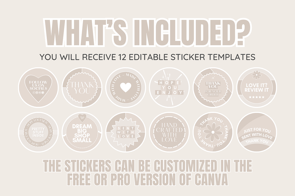 DIY Packaging Sticker Templates, a Stationery Template by SunshineStudioBoutique (Photo 2 of 10)