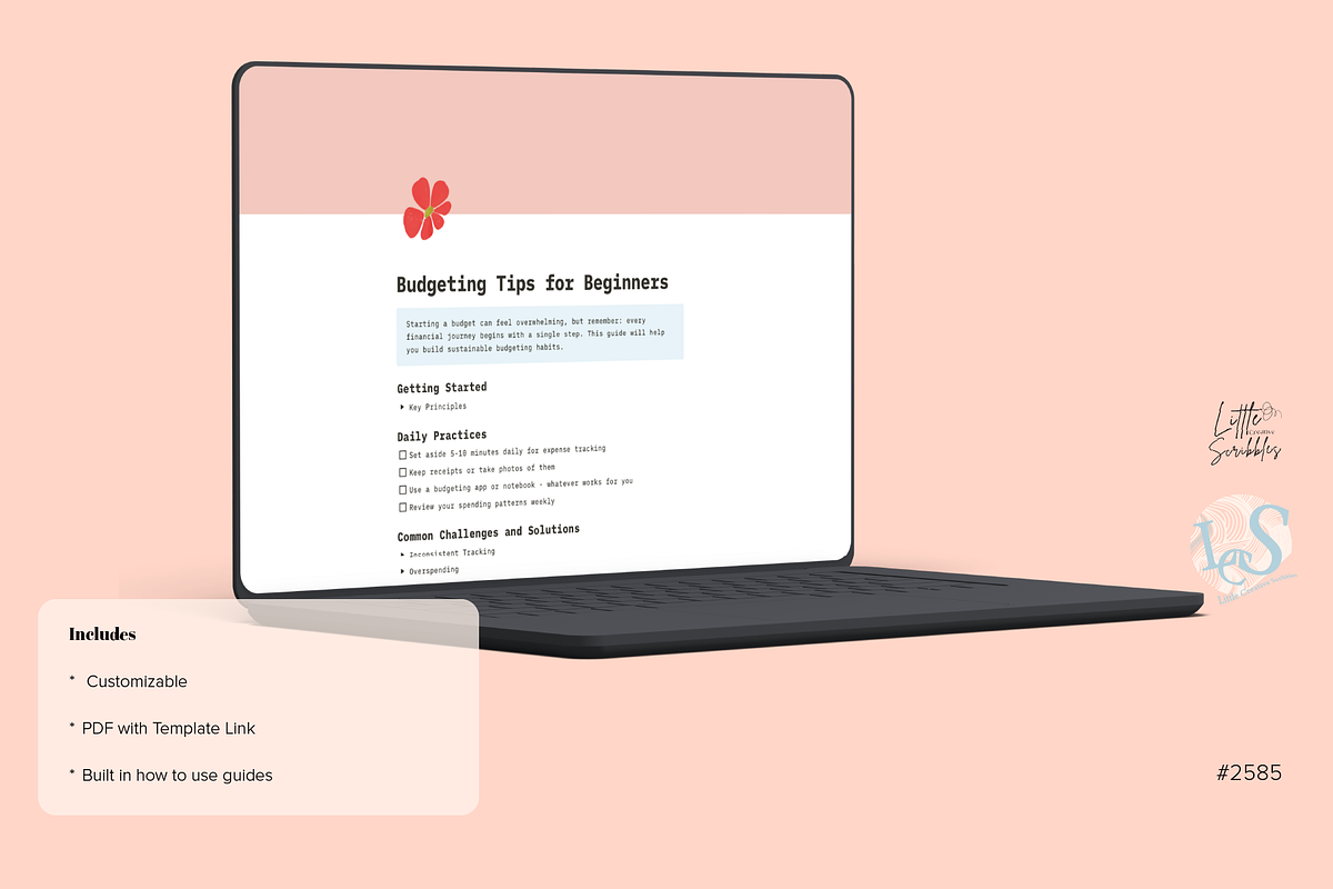 Notion Finance Tracker Template, a Landing Page Template by Little Creative Scribbles (Photo 7 of 7)