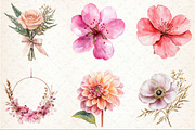 Pink Boho Wedding Floral Clipart, an Illustration by Rose Art (Thumbnail 3 of 7)