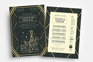 Art Deco Menu Templates