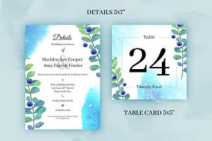 Winter. Wedding Invitation Package