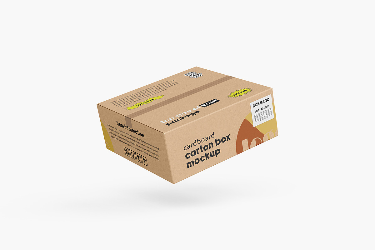 Cartoon Box Mockup, a Packaging Mockup by Ram Studio LLC (Photo 2 of 23)