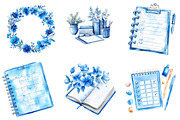 Watercolor Blue Planner Lover, an Illustration by Designking (Thumbnail 5 of 5)
