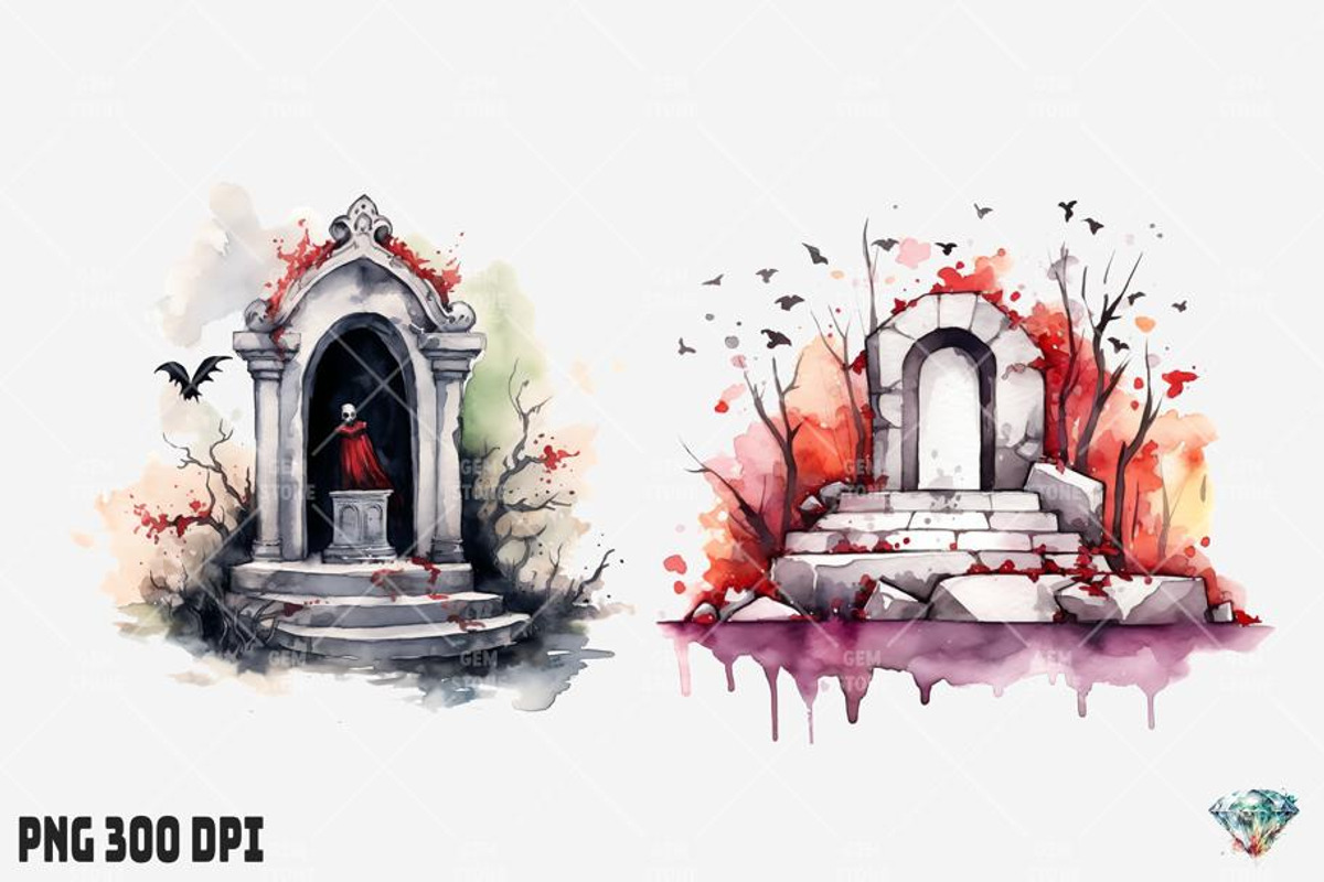 Dracula's Grave Halloween, an Illustration by Gemstone (Photo 9 of 12)