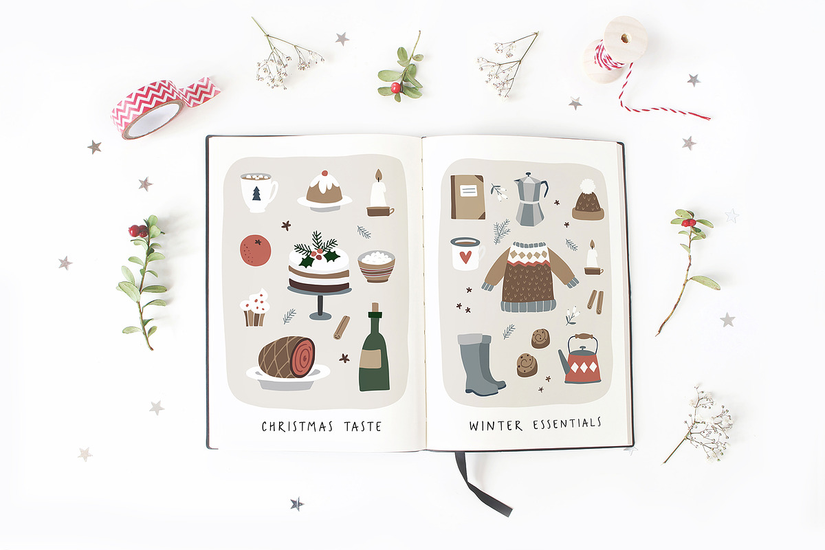 Charming Christmas card, map creator, a Seasonal Illustration by Tabita's shop (Photo 14 of 15)