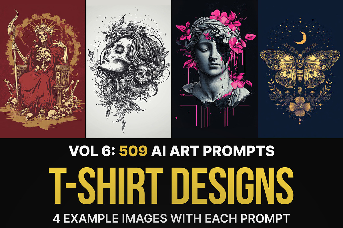3192 Prompts For T-Shirt Designs, an Illustration by Sevenstyles (Photo 6 of 7)