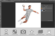 Man Wearing Full Handball Kit Wi PSD, an Advertising Mockup by Bruno's Shop (Thumbnail 2 of 3)