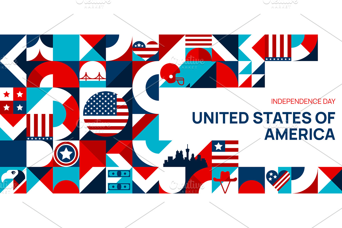 USA Independence Day banner, an Illustration by Vector Tradition