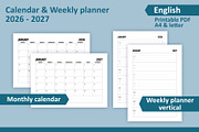 Calendar & Weekly planner 2026-2027, a Stationery Template by Padrinan (Thumbnail 2 of 4)