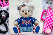 USA Teddy Bear 4th of July PNG, an Illustration by CreationArt (Thumbnail 1 of 5)