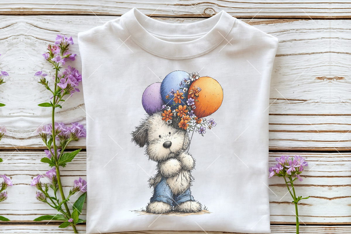 Whimsical Spring Dog Clipart, an Illustration by OK Design (Photo 5 of 6)