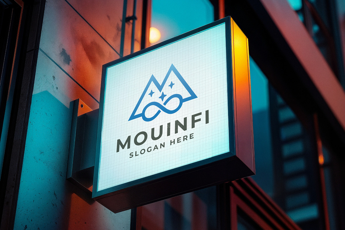 Mountain and Infinity Letter M Logo, a Branding & Logo Template by Design_Planet (Photo 3 of 3)