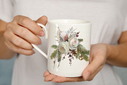 White Flora - Christmas clipart, a Decorative Illustration by Vasmila (Thumbnail 12 of 15)