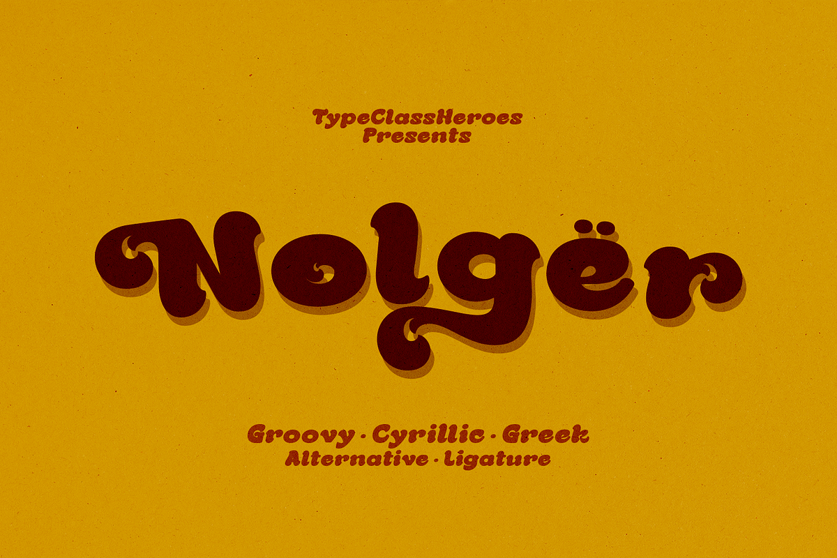 Nolger - Retro Font, a Font by TypeClassHeroes (Photo 1 of 15)