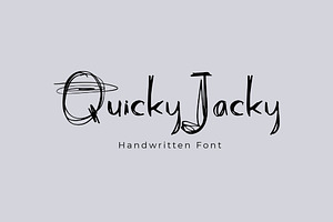 Quicky Jacky Handwriting Font