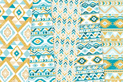 Teal & Gold Boho Seamless Pattern, a Pattern Graphic by Avenie Digital (Thumbnail 4 of 4)