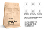 Kraft Coffee Bag PSD Mockups Set, a Packaging Mockup by easy.way (Thumbnail 3 of 8)