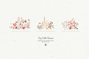 Tiny Little Flowers - Watercolor Set