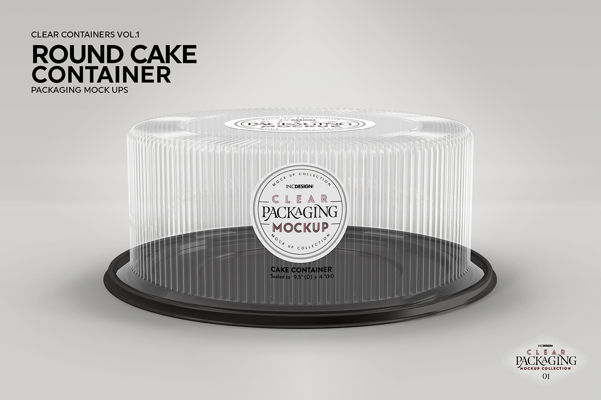 Cake Container Packaging Mockup, a Cups & Container Mockup by INCDesign (Photo 7 of 8)