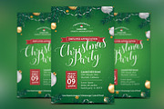 Green Christmas Party Flyer Template, a Flyer Template by Godserv Designs (Thumbnail 2 of 5)