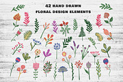 Hand drawn Floral Clipart Collection, a Background Graphic by IRSYART (Thumbnail 5 of 18)
