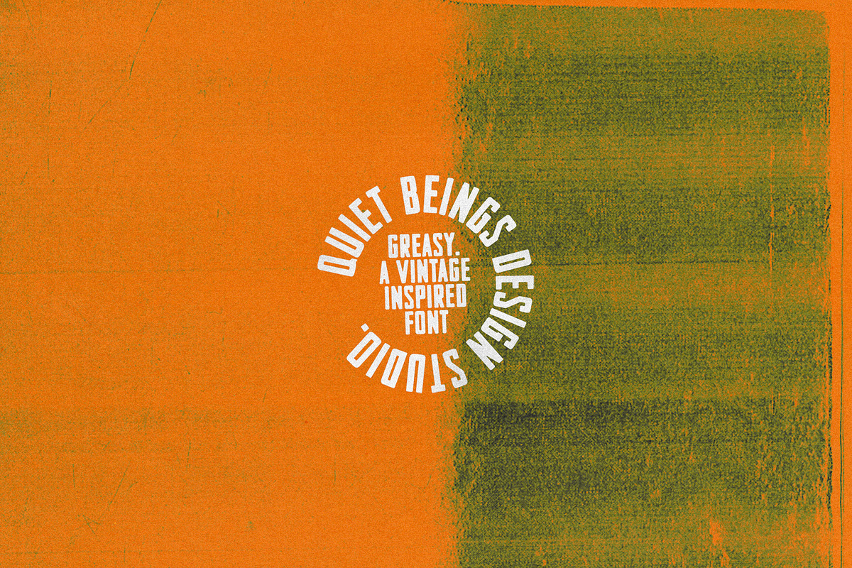Greasy - Handdrawn Vintage Typeface, a Handwritten Font by Quiet Beings Design Studi (Photo 6 of 8)