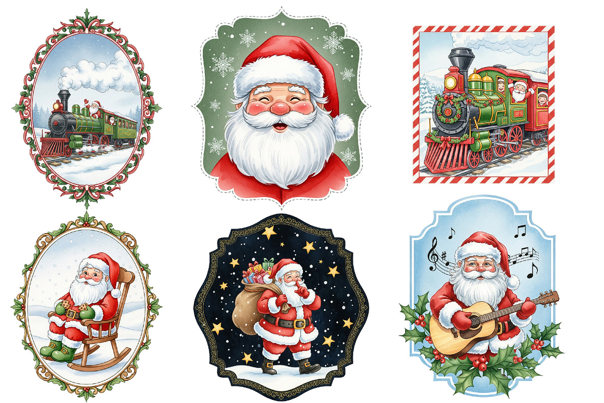 Santa Claus Frame Clipart, an Illustration by Designworld (Photo 2 of 5)