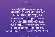 FREEDOM font family, a Sans Serif Font by LTNG STUDIO (Thumbnail 6 of 12)