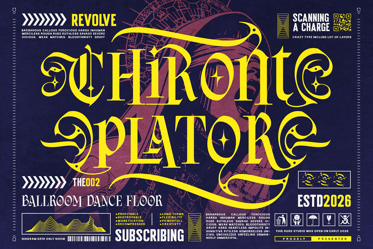 Morant Chastor Typeface, a Blackletter Font by alit design (Photo 2 of 17)