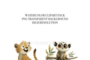 40 Baby Safari Clipart, an Animal Illustration by Pati Charm Studio (Thumbnail 6 of 9)