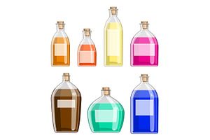 Various Glass Bottles Chemical Glass